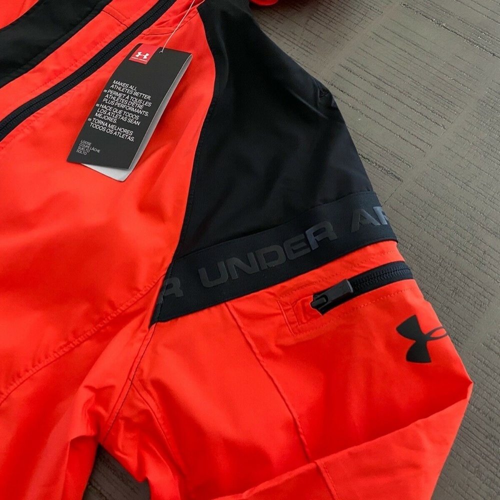 UNDER ARMOUR UA PURSUIT WINDBREAKER JACKET SIZE L - Picture 4 of 7